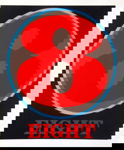Robert Indiana - Eight: Artist: Robert Indiana Title: Eight Year: 1968 Dimensions: 10in. by 8.25in. Edition: From the limited edition of 2500 Publisher: Edition Domberger Stuttgart