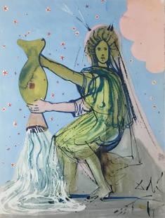 Salvador Dali - Aquarius: Artist: Salvador Dali Title: Aquarius Year: 1969 Dimensions: 14in. by 18in. Edition: From the Rare Limited Edition Publisher: Penn Prints Inc New York <