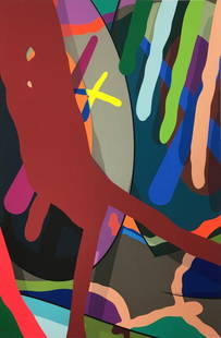 KAWS - Tension 4: Artist: KAWSTitle: Tension 4Year: 2019Dimensions: 35in. by 23in.Edition: From the Rare Limited Edition of 100Suite: TensionMedium: Screenprint on Saunders Waterford 425g HP hi-white paperCondition: