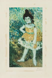 Pablo Picasso - La Danseuse Naine (Dwarf Dancer) (from the Barcelona suite): Artist: Pablo PicassoTitle: La Danseuse Naine (Dwarf Dancer) (from the Barcelona suite)Year: 1966Dimensions: 22 1/2 x 12 1/2 in.Edition: from the limited Hors Commerce edition, aside from the edition