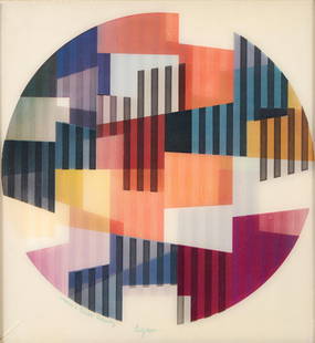 Yaacov Agam - Liberty: Artist: Yaacov AgamTitle: LibertyDimensions: 15 1/2 x 14 1/4 in.Suite: Medium: AgamographCondition: ExcellentSignature Details: Signed and dedicated in inkComes with Letter of authenticity and