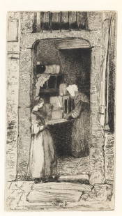 James Abbott McNeill Whistler - La Marchande de Moutarde: Artist: James Abbott McNeill Whistler Title: La Marchande de Moutarde Year: 1858 Dimensions: 8 5/16 x 5 1/4 in. Edition: from the third state of four from the French Set <