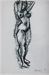Henri Matisse - Untitled from Verve Suite (After): Artist: Henri Matisse Title: Untitled from Verve Suite Year: 1952 Dimensions: 14in. by 10 1/4in. Edition: From the rare limited edition Publisher: Teriade Pari