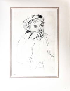Edgar Degas (After) - Portrait of Madem Hortel: Artist: Edgar Degas (After) Title: Portrait of Madem Hortel Year: 1866 Dimensions: 16in. by 20in. Edition: 70 From the rare limited edition of 250 Publisher: De
