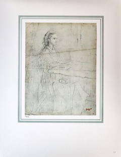 Edgar Degas (After) - Portrait de jeune femme en bonnet: Artist: Edgar Degas (After) Title: Portrait de jeune femme en bonnet Year: 1861 Dimensions: 16in. by 20in. Edition: 70 From the rare limited edition of 250 Publishe