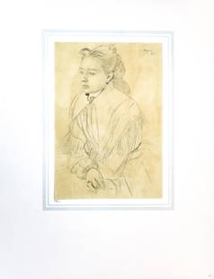 Edgar Degas (After) - Portrait de Mademoiselle Helene: Artist: Edgar Degas (After) Title: Portrait de Mademoiselle Helene Hertel Year: 1863 Dimensions: 16in. by 20in. Edition: 70 From the rare limited edition of 250 Pub