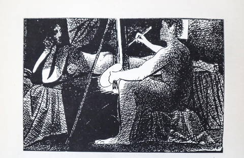 Pablo Picasso - Untitled (After): Artist: Pablo PicassoTitle: UntitledDimensions: 6in. by 4in.Edition: From the rare limited edition Suite: Pablo Picasso by Eugenio D'OrsMedium: Lithograph on paperCondition: ExcellentSignature