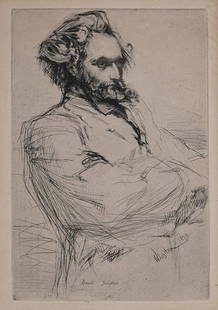 James Abbott McNeill Whistler - Drouet Sculpteur: Artist: James Abbott McNeill Whistler Title: Drouet Sculpteur Year: 1859 Dimensions: 14 1/4in. by 9 1/2in. Weight: 0 Edition: From the Rare Limited Edition