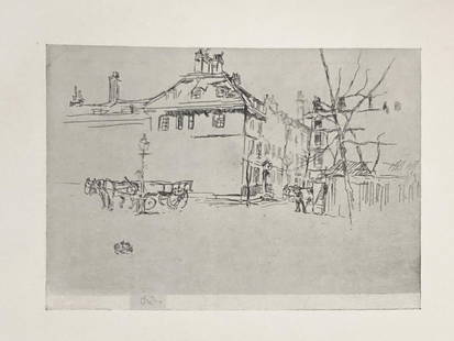 James McNeill Whistler (After) - Temple: Artist: James McNeill Whistler (After) Title: Temple Year: 1922 Dimensions: 14 3/4in. by 11 1/4in. Edition: From the Rare Limited Edition of 200 Publisher: The