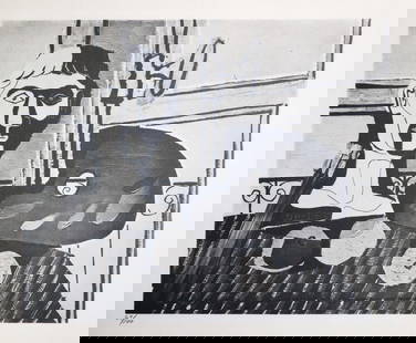 Pablo Picasso - Palette pinceau et modele en platre: Artist: Pablo PicassoTitle: Palette pinceau et modele en platreDimensions: 8.5in. by 11in.Edition: From the rare limited edition Suite: Pablo Picasso by Eugenio D'OrsMedium: Lithograph on