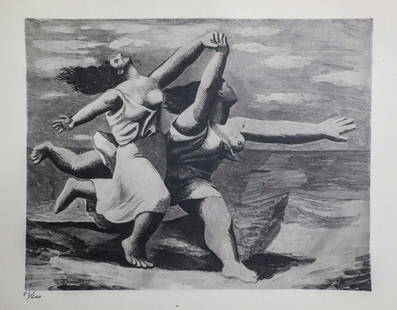 Pablo Picasso - Femmes courant au bord de la mer: Artist: Pablo PicassoTitle: Femmes courant au bord de la merDimensions: 8.5in. by 11in.Edition: From the rare limited edition Suite: Pablo Picasso by Eugenio D'OrsMedium: Lithograph on