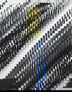 Hans Hartung - Untitled: Artist: Hans HartungTitle: UntitledYear: 1973Dimensions: 12.25in. by 9.5in.Edition: From the rare limited editionPublisher: Mourlot Paris San LazzaroSuite: XXe Siecle No24Medium: Original lithograph