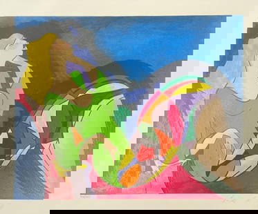 Linda Le Kiniff - Untitled (Woman Reclining): Artist: Linda Le KiniffTitle: Untitled (Woman Reclining)Dimensions: 17 1/2in. by 14 1/2in.Edition: From the rare limited edition of 350Medium: Original Serigraph in colors on PaperCondition: