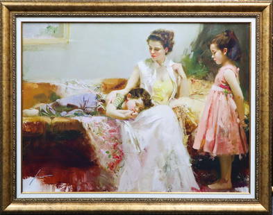 Pino - A soft place in my heart: Artist: PinoTitle: A soft place in my heartDimensions: 38in. by 29in.Edition: From the rare limited edition of 395Medium: Original color giclee on paperCondition: ExcellentSignature Details: Hand