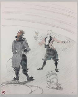 Henri Toulouse-Lautrec - Dresseur de Chiens (1908): Artist: Henri Toulouse-Lautrec Title: Dresseur de Chiens Year: 1908 Dimensions: 17in. by 12 3/8in. Edition: From the Rare Limited Edition of 200 Publisher: Labr