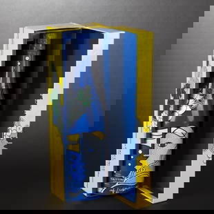 Roy Lichtenstein - Champagne Taittinger Brut Bottle: Artist: Roy Lichtenstein Title: Champagne Taittinger Brut Bottle Year: 1985 Dimensions: 13in. by 4 x 4in. Edition: From the Rare Limited Edition Medium: Serigra