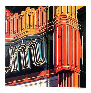 Robert Cottingham - M: Artist: Robert Cottingham Title: M Year: 2009 Dimensions: 38 1/4 x 36 7/8 in. Edition: Numbered from the Rare Limited Edition of 100 Suite: American Signs <