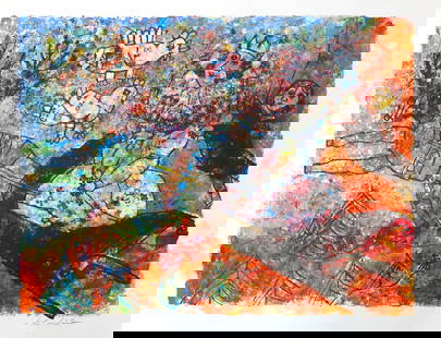 Theo Tobiasse - La Reine des Neiges: Artist: Theo Tobiasse Title: La Reine des Neiges Year: 1978 Dimensions: 22in. by 30in. Edition: From the rare limited edition of 50 Suite: Un Hommage a H.C. And