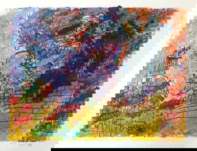 Theo Tobiasse - La Bergere et le Ramsneur: Artist: Theo Tobiasse Title: La Bergere et le Ramsneur Year: 1978 Dimensions: 22in. by 30in. Edition: From the rare limited edition of 50 Suite: Un Hommage a H.