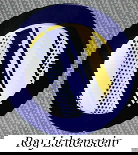 Roy Lichtenstein - Porcelain Plate: Artist: Roy Lichtenstein Title: Porcelain Plate Year: 1990 Dimensions: 12 1/4 x 12 1/4 in. Edition: From the rare limited edition of 3000 Publisher: Rosenthal,