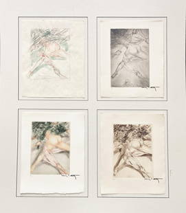 Louis Icart - Nude Bottom: Artist: Louis IcartTitle: Untitled from "Les Amours de Psyche de Cupidon"Year: 1949Dimensions: 29.5in. by 35.5in.Edition: Numbered from the rare limited edition of 50Publisher: Editions de la