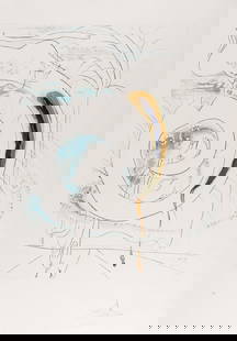 Salvador Dali - Le Cercle: Artist: Salvador Dali Title: Le Cercle Visceral du Cosmos Year: 1974 Dimensions: 29 1/2in. by 21 3/4in. Edition: From the rare limited edition of CLXXXXV Suite: La Conquete
