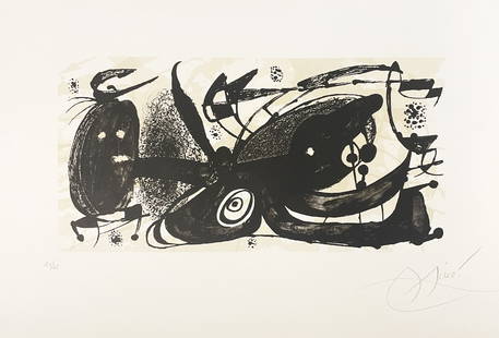 Joan Miro - Great Britain: Artist: Joan Miro Title: Great Britain Year: 1975 Dimensions: 8 x 15 1/2 in. Edition: From the rare limited edition Publisher: Leon Amiel, New York Suite: