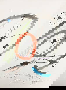 Joan Miro (After) - Pour M Alberto Magnelli: Artist: Joan Miro (After) Title: Pour M Alberto Magnelli Year: 1964 Dimensions: 15in. by 11in. Edition: From the rare limited edition Publisher: XXe Siecle Pari