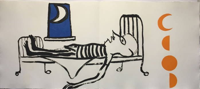 Alexander Calder - Untitled (Moon in Window): Artist: Alexander Calder Title: Untitled (Moon in Window) Year: 1976 Dimensions: 16 x 36 in. Edition: From the Rare Limited Edition of 200 Publisher: Maeght