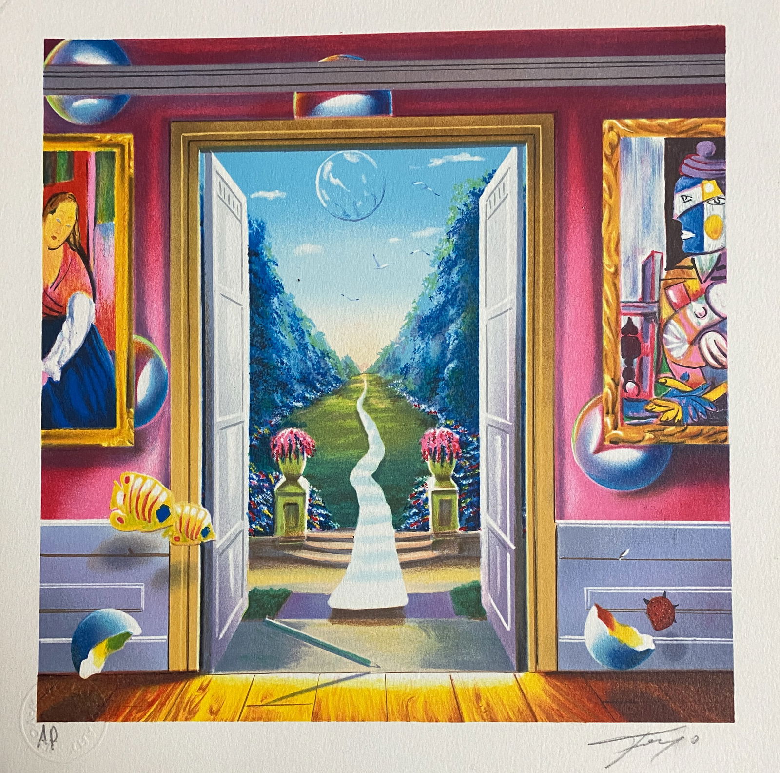 Ferjo - Surreal II: Artist: Ferjo Title: Surreal II Dimensions: 11 1/2 x 11 1/2 in. Edition: From the Rare Artist Proof Edition Medium: Original Offset Lithograph on paper Condition: As