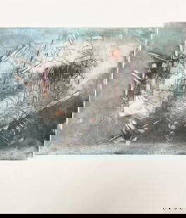 Roberto Matta - Untitled XIII: Artist: Roberto Matta Title: Untitled XIII Year: 1962 Dimensions: 18in. by 15in. Edition: From the rare limited edition of 100 Publisher: Editions Meyer Lausann