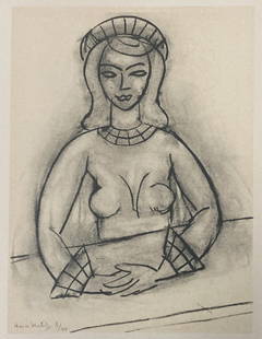 Henri Matisse (After) - Portrait 1: Artist: Henri Matisse (After) Title: Portrait 1 Year: 1954 Dimensions: 7 1/2`in. by 9 7/16in. Edition: From the rare limited edition Publisher: Andre Sauret Edi