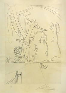 Salvador Dali - Des Rois Pendus aux Arbes: Artist: Salvador Dali Title: Des Rois Pendus aux Arbes Year: 1973 Dimensions: 24 3/8in. by 15 3/4in. Edition: From the Rare Limited Edition of 150 Publisher: Al