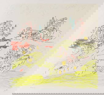 Roberto Matta - Untitled from 'The International: Artist: Roberto Matta Title: Untitled from 'The International Association of Art Portfolio' Year: 1970 Dimensions: 17 3/4in. by 24 3/4in. Edition: From the Rare Limited Editio