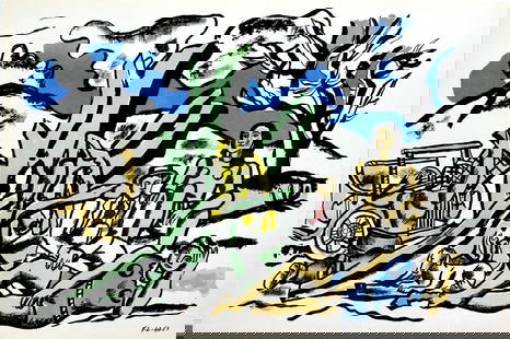 Fernand Leger - La Partie de Campagne: Artist: Fernand Leger Title: La Partie de Campagne Year: 1952 Dimensions: 14in. by 21in. Edition: From the rare limited edition Publisher: Teriade Paris Dec 195