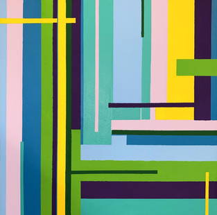 Beth Liez - Cross: Artist: Beth Liez Title: Cross Year: 2022 Dimensions: 14in. by 14in. Edition: Original One-of-a-Kind Painting Medium: Hand painted acrylic on canvas