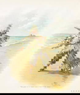 Antique Print Joseph Finnemore - Robinsone Crusoe Chromolithograph III: Artist: Antique Print Joseph FinnemoreTitle: Robinsone Crusoe Chromolithograph IIIYear: 1895Dimensions: 9 1/2in. by 7 3/4in.Edition: From the rare limited editionPublisher: Dutton New York and