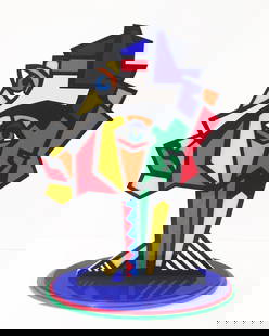 Mitch Mitchell AKA Mitch and the Machine - African Geometric Sculpture: Artist: Mitch Mitchell AKA Mitch and the MachineTitle: African Geometric SculptureYear: 2023Dimensions: 15in. by 11in.Edition: From the Rare Limited EditionMedium: Layered Colored Cut