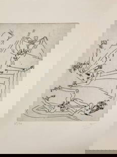 Roberto Matta - Untitled 209 (From the New School: Artist: Roberto Matta Title: Untitled 209 (From the New School Series) Year: 1980 Dimensions: 15in. by 11 1/4in. Edition: From the Rare Limited Edition of 70 Publis