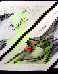 Salvador Dali - La victime de la Fete (Victim of the Bullfight): Artist: Salvador Dali Title: La victime de la Fete (Victim of the Bullfight) Year: 1972 Dimensions: 26 3/4in. by 19 7/10in. Edition: Numbered From the rare limited edition of