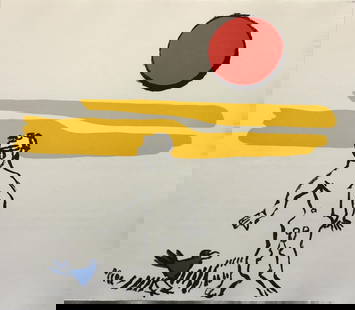 Alexander Calder - Untitled (Man and Bird): Artist: Alexander Calder Title: Untitled (Man and Bird) Year: 1976 Dimensions: 16 1/4in. by 17 3/4in. Edition: From the Rare Limited Edition of 200 Publisher: M