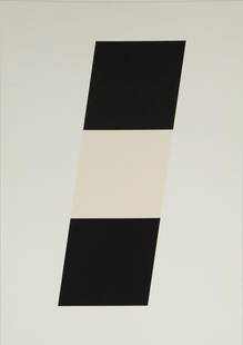 Ellsworth Kelly (After) - Black/White/Black: Artist: Ellsworth Kelly (After) Title: Black/White/Black Year: 1970 Dimensions: 6.5in. by 9.5in. Edition: From the rare limited edition Publisher: Gemini G.E.L.