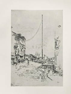 James McNeill Whistler (After) - The Little Mast: Artist: James McNeill Whistler (After) Title: The Little Mast Year: 1922 Dimensions: 14 3/4in. by 11 1/4in. Edition: From the Rare Limited Edition of 200 Publisher: