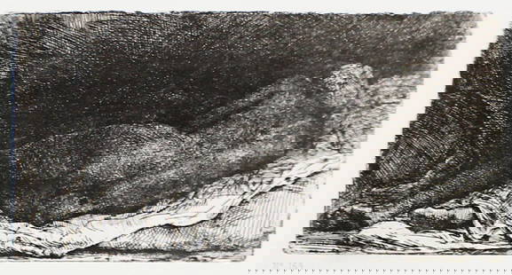 Rembrandt van Rijn (after) - Woman Lying Down 1880: Artist: Rembrandt van Rijn (after) Title: Woman Lying Down Year: 1880 Dimensions: 6 1/8in. by 3 1/8in. Edition: From the rare limited edition of 500 Suite: The