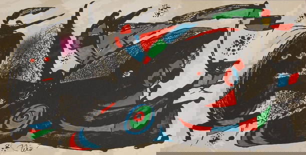 Joan Miro - Great Britain: Artist: Joan Miro Title: Great Britain Year: 1975 Dimensions: 8in. by 15.5in. Edition: From the rare limited edition Publisher: Leon Amiel New York S