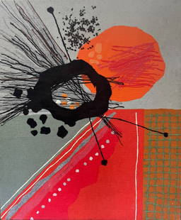 Calman Shemi - Abstraction (Number 2): Artist: Calman Shemi Title: Abstraction (Number 2) Dimensions: 46 x 55 in. Edition: Unique One of a Kind Original Artwork Medium: Original Rug Tapestry attached to Wood Board <
