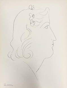 Henri Matisse (After) - Untitled (Portrait of Woman): Artist: Henri Matisse (After) Title: Untitled (Portrait of Woman) Year: 1943 Dimensions: 12 1/2in. by 9 1/2in. Edition: from the rare limited edition of 1000 Publis