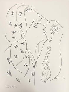Henri Matisse (After) - Untitled (Portrait of Woman 2): Artist: Henri Matisse (After) Title: Untitled (Portrait of Woman 2) Year: 1943 Dimensions: 12 1/2in. by 9 1/2in. Edition: from the rare limited edition of 1000 Publ