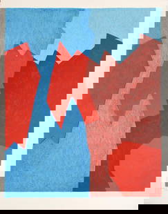 Serge Poliakoff - Untitled: Artist: Serge Poliakoff Title: Untitled Year: 1975 Dimensions: 14in. by 10in. Edition: 133 from the rare limited edition 575 Publisher: Editions XXe Siecle Pari