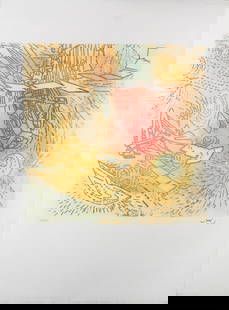 Roberto Matta - Coigitum: Artist: Roberto Matta Title: Coigitum Year: 1975 Dimensions: 21 1/4in. by 15 3/4in. Edition: From the rare limited edition of 100 Medium: Original etching on pa